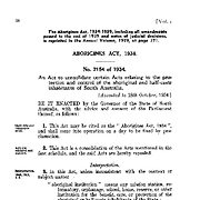 Aborigines Act 1934